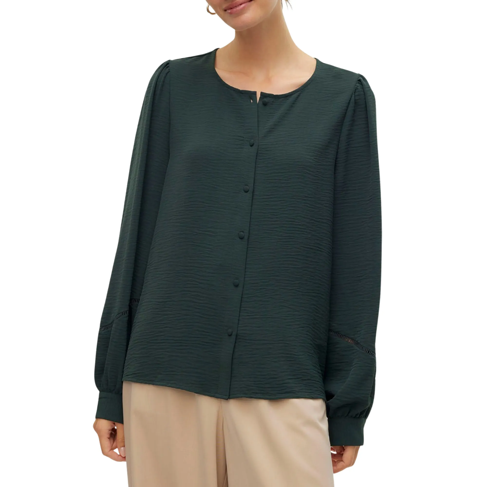 ＶＥＲＯ ＭＯＤＡ ヴェロモーダ　サラサラアロワシャツ　 L サイズ Vero Moda Alva Tape LS Shirt Women | Plutosport
